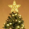 thumbnail image 2 of Luces LED de adorno de árbol de estrella de Navidad, lámpara de Estrella Brillante, brillante luz nocturna, adornos superiores de árbol de Navidad, decoración de fiesta en casa de Año Nuevo, 2 of 4