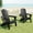 Black, variant on FOOWIN HDPE Folding Adirondack Chair, Fire Pit Chairs with Cup Holder, Grey