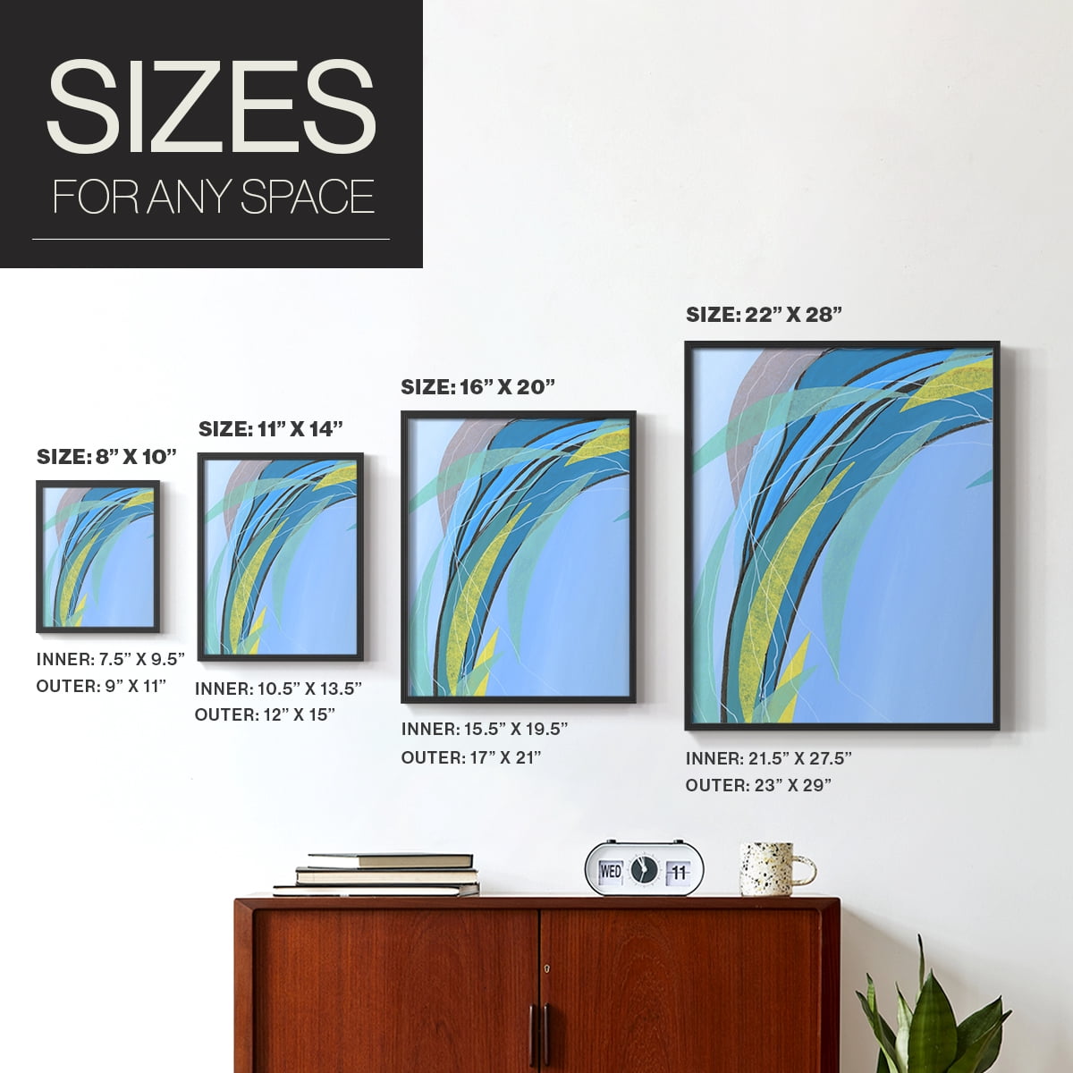 Circulating Flow III Framed Print in Black Solid Wood Framed Print No Nail Hanging