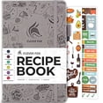 thumbnail image 1 of Libro recetas Clever Fox: Crea tu propio libro cocina familiar y organizador notas. Diario cocina en blanco, tapa dura A5, 60 recetas - Gris, 1 of 3