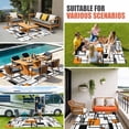 thumbnail image 3 of Orange Geometric Outdoor Rug 5x7 Ft, Non Slip Washable Area Rug, Black Grey Abstract Striped Modern Art Patio Rugs Carpet Runner, Large Floor Mat for Indoor/Outdoor Deck Porch Camping, 3 of 8