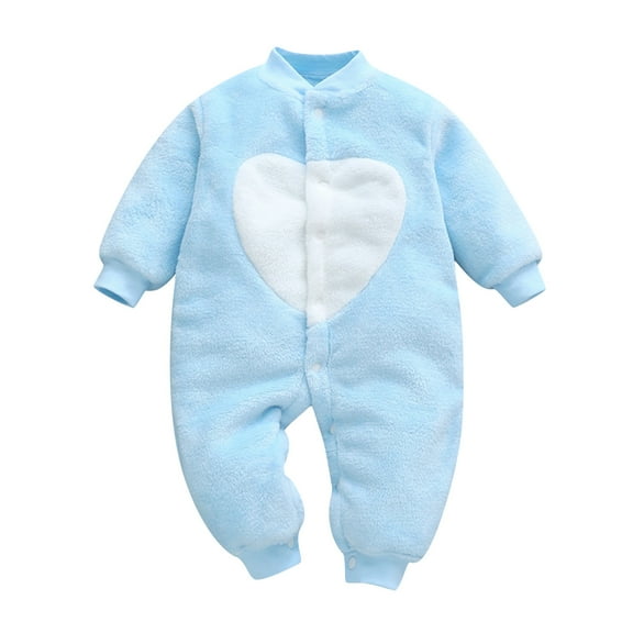 Fjofpr Baby Girl Clothes Baby Boy Clothes Winter Baby Boy Clothes Newborn Infant Baby Girls Boys Print Thick Warm Jumpsuit Playsuit Romper Clothes