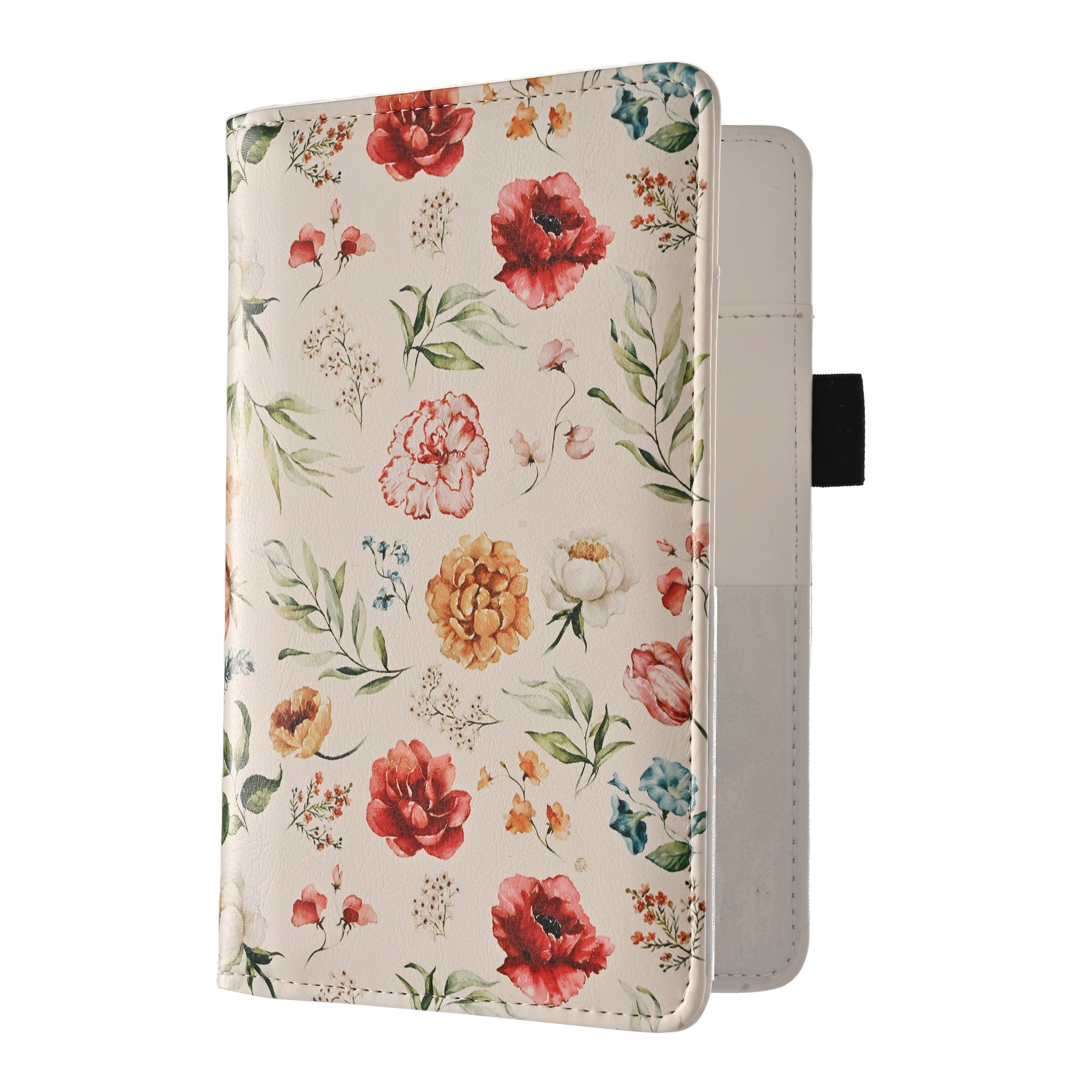 ComfiTime Server Book for Waitress–PU Leather Waitress/Waiter Book with Zipper Pocket for Money/Coins, Serving Book Organizer Wallet w/ Pen Holder, Guest Check Presenters for Restaurant, Garden Dream