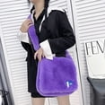 thumbnail image 2 of Bolso grande de piel sintética para mujer, bolsa de mano de felpa suave y esponjosa, de diseñador, informal, para invierno xuanjing  unisex, 2 of 2