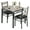 grey, variant on Kitchen Table with 4 Upholstered Chairs, Wood 5-Piece Kitchen Dining Room Set with Corner Protector for Small Space, Apartment