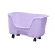 thumbnail image 1 of Cajas de arena para gatos de lados altos, inodoro abierto, cuenco grande para arena de interior Violeta Con Rueda, 1 of 9