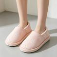 thumbnail image 5 of Willtoo Women Floral Embroidered Closed Back Slippers Soft Breathable Non Slip House Shoes Warm Indoor Slip On Shoes, 5 of 5