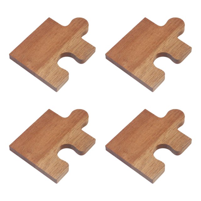 DOLITY 4 Pcs Wooden Coasters Tea Cup Pad Table Protector Reusable Home Decor Cup Holder Acacia wood