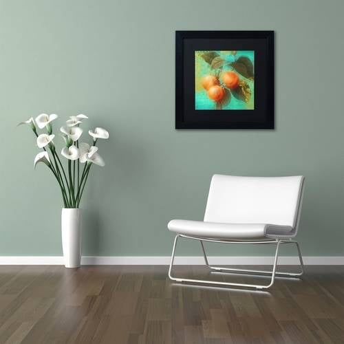 Trademark Fine Art "Glowing Fruits II" Canvas Art by Color Bakery Black Matte, Black Frame