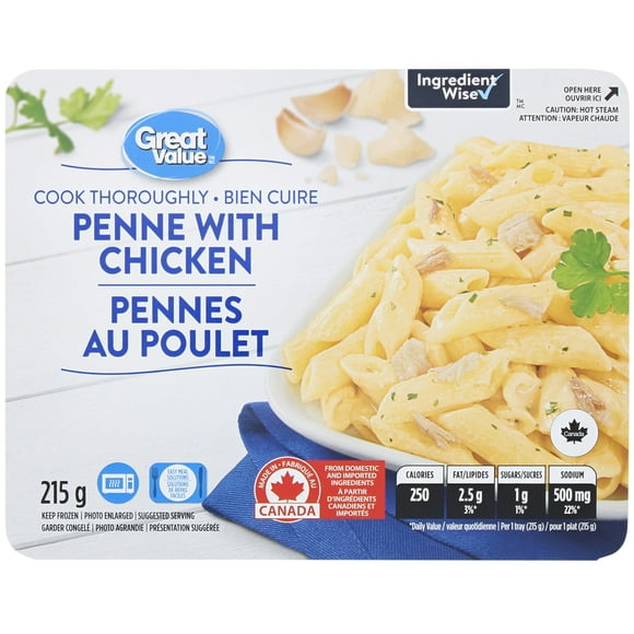Great Value Penne with Chicken, 215 g