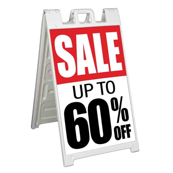 60 Off Special (24" X 36") Standard A-Frame Signicade, Includes Decal Applied To Stand