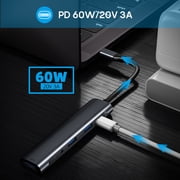 USB C Hub Ethernet Adapter, 5 in 1 Dock, USB-C Adapter mit USB-C PD 60W,3.5MM Audio,2 USB2.0,USB 3.0, für MacBook Pro/Air M1, iPad Pro/Air, Surface Pro 5- Docking Station