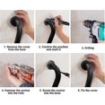 thumbnail image 5 of Toilet Grab Bar Stainless Steel Bathtub Handle Wall Mounted Towel Holder Bathroom Bathtub Handle, Black (40CM), 5 of 5