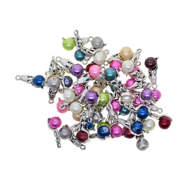 Paquete de 50 colgantes con de sirena, suministros de artesanía rico y para joyas, accesorios para pulseras, collar, bricolaje Estilo 1 perfecl Colgante de dijes de cuentas de sirena