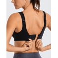 thumbnail image 4 of SYROKAN Women's Max Control Underwire Sports Bra High Impact Plus Size with Adjustable Straps 34H Black, 4 of 6