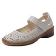 thumbnail image 1 of Chaussures Décontractées à Enfiler pour Femmes, Ballerines en Cuir Respirantes, Chaussures de Marche Confortables, Bout Rond Style Mary Jane pour Femmes, 1 of 9