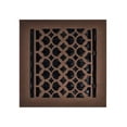 thumbnail image 1 of Cast Iron Floor Vent Cover 8″ x 8″ with Damper | Heavy-Duty Decorative HVAC Floor Register | Tudor Mushroom Design Air Vent Grille | Powder Coated, Repaintable, Walkable Drop-In Duct Cover (VR-100), 1 of 9