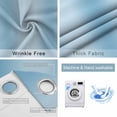 thumbnail image 6 of Light Blue Ombre Blackout Curtains for Bedroom, Farmhouse Blue Gradient Modern Art Room Darkening Window Drapes for Living Room, Thermal Insulated Grommet Curtains, 27.5x39 inch, 2 Panels, 6 of 9