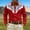 Red, variant on Zysthvn Casual Mens Shirts Long Sleeve Western Cowboy Fall Work Men's T Shirts Turn Down Collar Button Printed Lightweight Tops