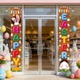 thumbnail image 1 of Easter Bunny And Egg Themed Couplets Porch Signs Hanging Banners And Outdoor Courtyard Decorations And Flags, 1 of 6