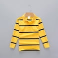 thumbnail image 2 of HCNTES Toddler Boy Clothes Kids Polo Shirts Boys Boys' School Uniform Long Sleeve Polo Shirt, Button Closure, Comfortable Fabric A7 SHIRT(Yellow,9-10 Years), 2 of 4