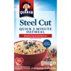 (4 pack) (4 Pack) Quaker Steel Cut 3-Minute Oatmeal Blueberries & Cranberries, 8 Ct