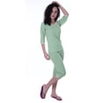 thumbnail image 3 of Moomaya Ensemble de Nuit Simple pour Femmes avec Capri en Coton 2 Pcs Chemises de Nuit, 3 of 5