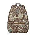 thumbnail image 1 of Colorful Vintage Paisley Students Backpack Chic Boho Floral Design with Abstract and Decorative Paisley Print, Lightweight and Durable for School, 1 of 6