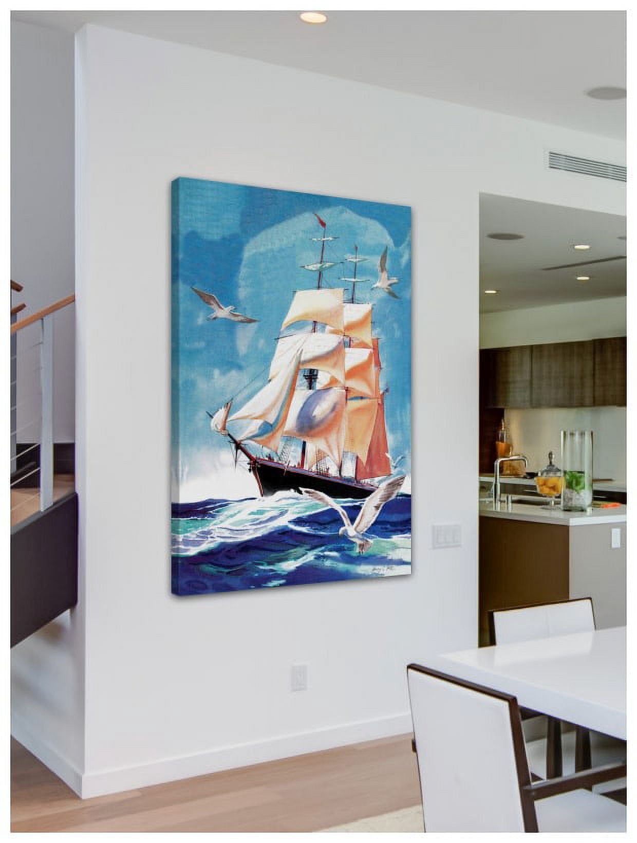 Marmont Hill "Sailing" by Curtis Painting Print on Canvas