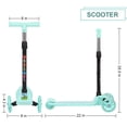 thumbnail image 4 of 3 Trottinette pour Enfants à Propulsion, Led, Hauteur Réglable, Trottinette pour Tout-Petits - Vert, 4 of 7
