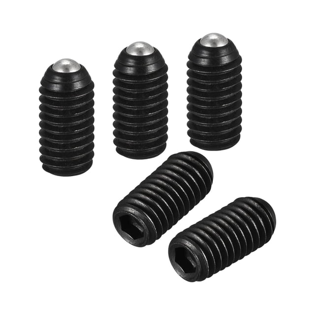 Unique Bargains Ball Point Set Screws, M6 x 12mm High Carbon Steel Metric Spring Hex Socket Grub Screw 5 Pack