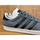 thumbnail image 3 of RARE?? Ad-id-as Gazelle Gray Suede Black Spell-Out Heels Sz 12 Men's Sneakers, 3 of 6