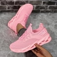 thumbnail image 3 of Men's Lightweight Running Shoes Breathable Non Slip Athletic Tennis Shoes Casual Lace Up Walking Slip On Sneakers Pink Size 7, 3 of 4