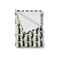 thumbnail image 2 of Scottie Dog Soft Flannel Fleece Blanket, Happy Playful Terrier Dogs on Diagonal Checkered Rhombus Patterned Background, Cozy Plush for Indoor and Outdoor Use, 60" x 80", Multicolor, by Ambesonne, 2 of 6