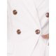 thumbnail image 5 of BLAZER DE MUJER CHIC DE OFICINA CON MANGAS CORTAS Y CUELLO CAÍDO, DOBLE BOTONADURA Y BOLSILLOS CON SOLAPA, TAMAÑO L, BLANCO, 5 of 6