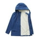 thumbnail image 4 of Chaquetas y abrigos casuales con capucha y manga larga para mujer, color liso, con botones, bolsillos, manga larga, cremallera, capucha, abrigos casuales, top de poliéster para mujer, 4 of 4