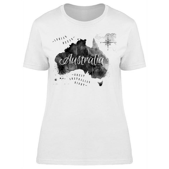Australia Cool Map Tee Women's -Image by Shutterstock