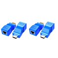 thumbnail image 1 of to RJ45 Network Repeater 4 PCS Extender Transmitter and Receiver Network, 1 of 6
