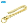 thumbnail image 3 of Uxcell U Shape Hook Keychain, 2 Pack 2.8" Long Solid Brass Wallet Holder Belt Clip Fish Hook Keychain, 3 of 6
