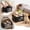 Black, variant on huayou Pet Toy Storage Box, Sturdy Felt Dog Toy Basket with Comfort Wood Handles, Decorative Dog Toys Container for Dog Chews, Balls, Stuffed Toys