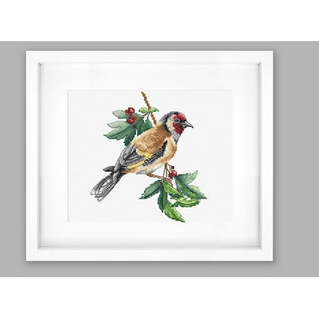 UPC: 4840746023439 | Goldfinch Bird B1197L Counted Cross-Stitch Kit