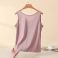 thumbnail image 5 of Loopsun Womens Sleeveless Tops Solid Round Neck Loose Thin Tank Daily Loungewear, 5 of 5