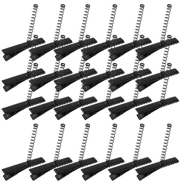 GOOHOCHY 100 pinzas de pico de pato: horquillas de cocodrilo de metal con resorte para manualidades, accesorios de peinado - Broches para el cabello Sprout