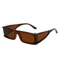 thumbnail image 2 of Only Moment Brown Sunglasses Accessories for Women Polyester Retro Driving Glasses 90’S Vintage Fashion Narrow Square Frame UV400 Protection One Size, 2 of 3