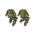 thumbnail image 3 of Boys 2-piece Outfit, Long Sleeve Dogs Sweatshirt with Camouflage Sweatpants, 3 of 10