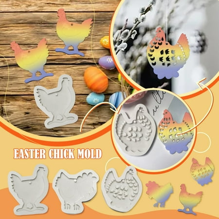 

WNG DIY Easter Hen Silicone Molds Cake Molds Baking Tools Candle Molds Biscuits Molds Epoxy Molds