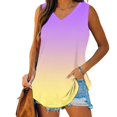 thumbnail image 3 of Blmnix Raglan Tank Tops for Women Long Tank Tops Cotton Tank Top Yellow Tank Top V Neck Tank Tops Summer Tank Tops for Women, 3 of 8