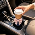 thumbnail image 2 of ZOUBAOQ Heart-Shaped Bear Car Cup Holder Adapter with Bow, Universal Drink Holder Insert for Vehicle Consoles, 2 of 7