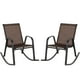thumbnail image 1 of Costway Juego de 2 Mecedoras para Patio, Mecedora Ergonómica para Exterior con Tela Transpirable, Función de Balanceo Suave, Sillón de Metal Resistente para Porche, Terraza, Jardín, 1 of 3