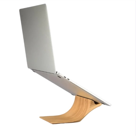 Minimalist Wood Laptop Stand, M5Pro Ergonomic Notebook Riser for Desk, Height Adjustable Computer Holder